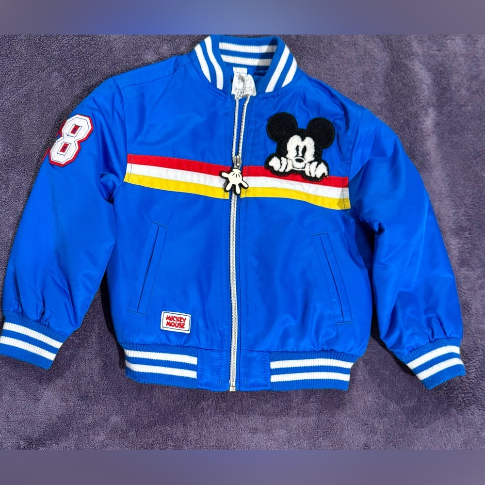Disney Blue Kids Jacket with Mickey Mouse Patch